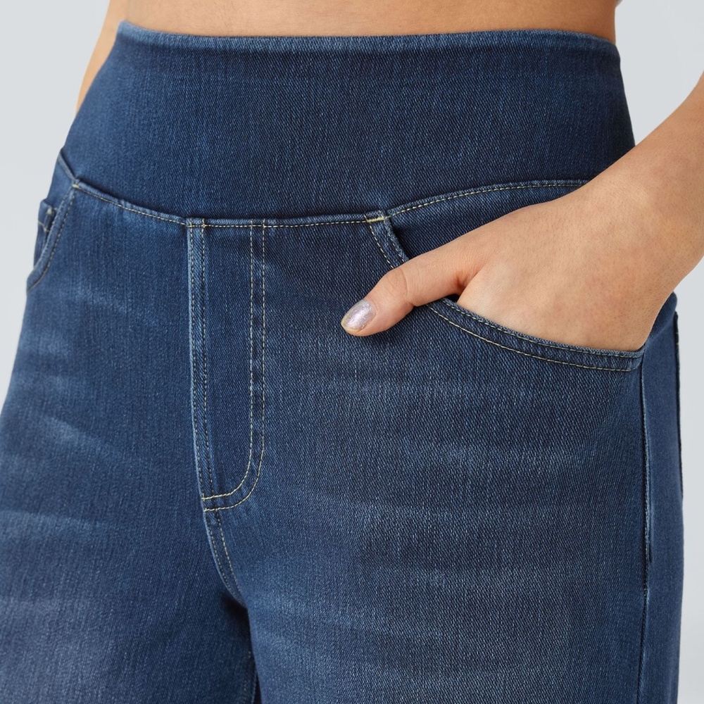 Halara Flex™ High Waisted Pockets Baggy Wide Leg Washed Casual Jeans - Picture 4 of 4